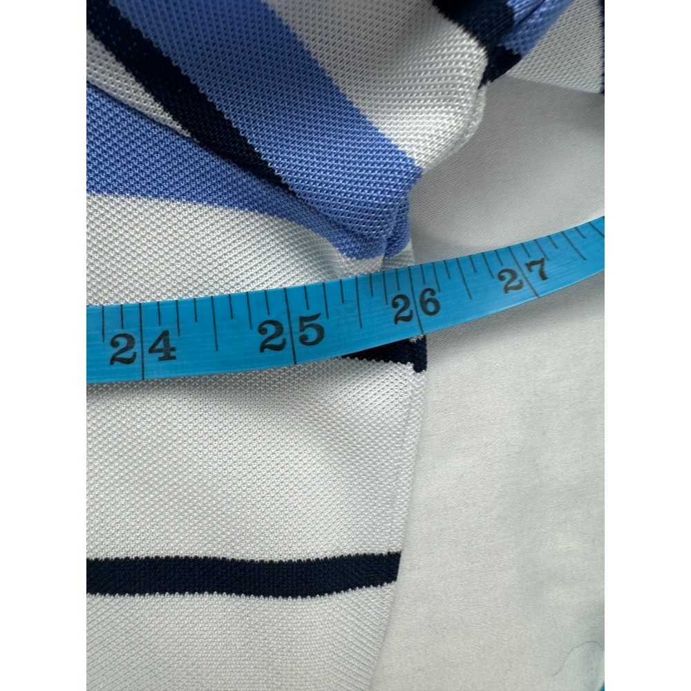 RLX Ralph Lauren Mens XXL Blue White Striped Performance Golf Polo Shirt - Picture 8 of 9